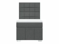 Clicnbuy Somier - 90X190Cm|Cama box spring con colchón tela oscuro 90x190 cm