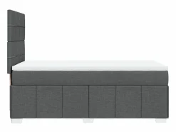 Clicnbuy Somier - 90X190Cm|Cama box spring con colchón tela oscuro 90x190 cm
