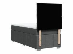 Clicnbuy Somier - 90X190Cm|Cama box spring con colchón tela oscuro 90x190 cm