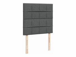 Clicnbuy Somier - 90X190Cm|Cama box spring con colchón tela oscuro 90x190 cm