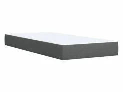 Clicnbuy Somier - 90X190Cm|Cama box spring con colchón tela oscuro 90x190 cm
