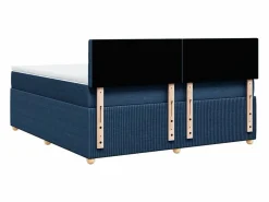 Clicnbuy Cama box spring con colchón tela 180x200 cm Azul Online