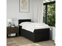 Cama box spring con colchón tela 90x190 cm^Clicnbuy New