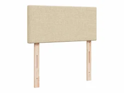 Clicnbuy Cama box spring con colchón tela color 90x190 cm Crema Hot