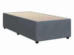 Cama box spring con colchón terciopelo oscuro 90x190 cm^Clicnbuy New
