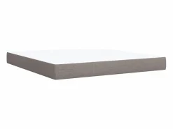 Clicnbuy Somier - 180X200Cm|Cama box spring con colchón tela gris taupe 180x200 cm