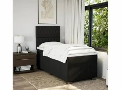Cama box spring con colchón tela 90x190 cm^Clicnbuy New