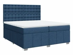 Cama box spring con colchón tela 200x200 cm^Clicnbuy Discount