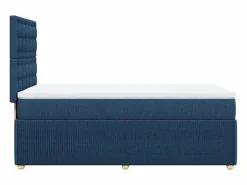 Clicnbuy Cama box spring con colchón tela 90x190 cm Azul Hot
