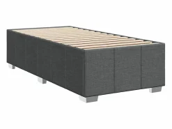Clicnbuy Somier - 90X190Cm|Cama box spring con colchón tela oscuro 90x190 cm