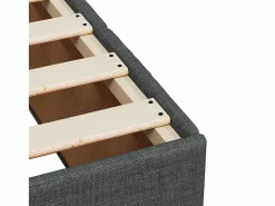 Clicnbuy Somier - 90X190Cm|Cama box spring con colchón tela oscuro 90x190 cm