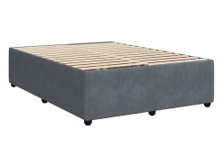 Clicnbuy Base De Cama De Láminas|Somier - 140X190Cm|Cama box spring con colchón terciopelo oscuro 140x190 cm