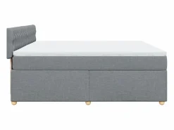 Clicnbuy Cama box spring con colchón tela claro 180x200 cm Gris Clearance