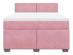 Clicnbuy Base De Cama De Láminas|Somier - 160X200Cm|Cama box spring con colchón terciopelo 160x200 cm