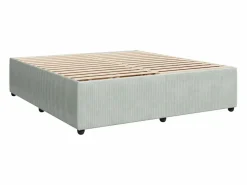Cama box spring con colchón terciopelo claro 180x200 cm^Clicnbuy Discount