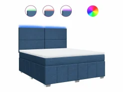 Cama box spring con colchón tela 180x200 cm^Clicnbuy