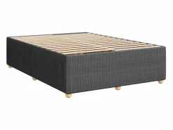 Clicnbuy Somier - 160X200Cm|Cama box spring con colchón tela oscuro 160x200 cm