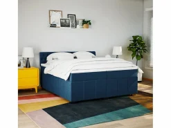 Clicnbuy Base De Cama De Láminas|Cama box spring con colchón tela 200x200 cm