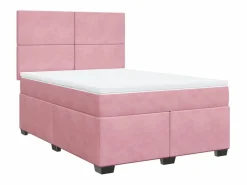 Cama box spring con colchón terciopelo 160x200 cm^Clicnbuy Sale