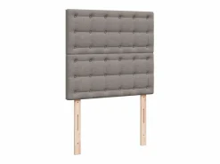 Clicnbuy Somier - 90X190Cm|Cama box spring con colchón tela gris taupe 90x190 cm