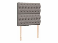 Clicnbuy Cama box spring con colchón tela gris taupe 90x190 cm Topo Discount