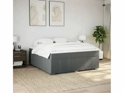 Clicnbuy Somier - 180X200Cm|Cama box spring con colchón tela oscuro 180x200 cm