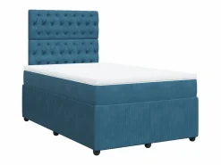 Clicnbuy Base De Cama De Láminas|Cama box spring con colchón terciopelo oscuro 120x200 cm