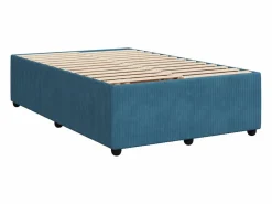 Clicnbuy Base De Cama De Láminas|Cama box spring con colchón terciopelo oscuro 120x200 cm