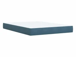 Clicnbuy Cama box spring con colchón terciopelo 160x200 cm Azul Sale