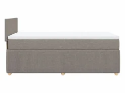 Clicnbuy Base De Cama De Láminas|Somier - 90X190Cm|Cama box spring con colchón tela gris taupe 90x190 cm
