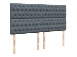 Cama box spring con colchón terciopelo oscuro 180x200 cm^Clicnbuy Online