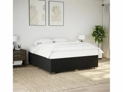 Clicnbuy Cama box spring con colchón tela 180x200 cm Negro Best