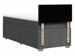 Clicnbuy Cama box spring con colchón tela oscuro 90x190 cm Gris Hot