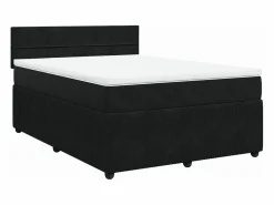 Cama box spring con colchón terciopelo 140x190 cm^Clicnbuy Online
