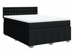 Clicnbuy Somier - 160X200Cm|Cama box spring con colchón tela 160x200 cm
