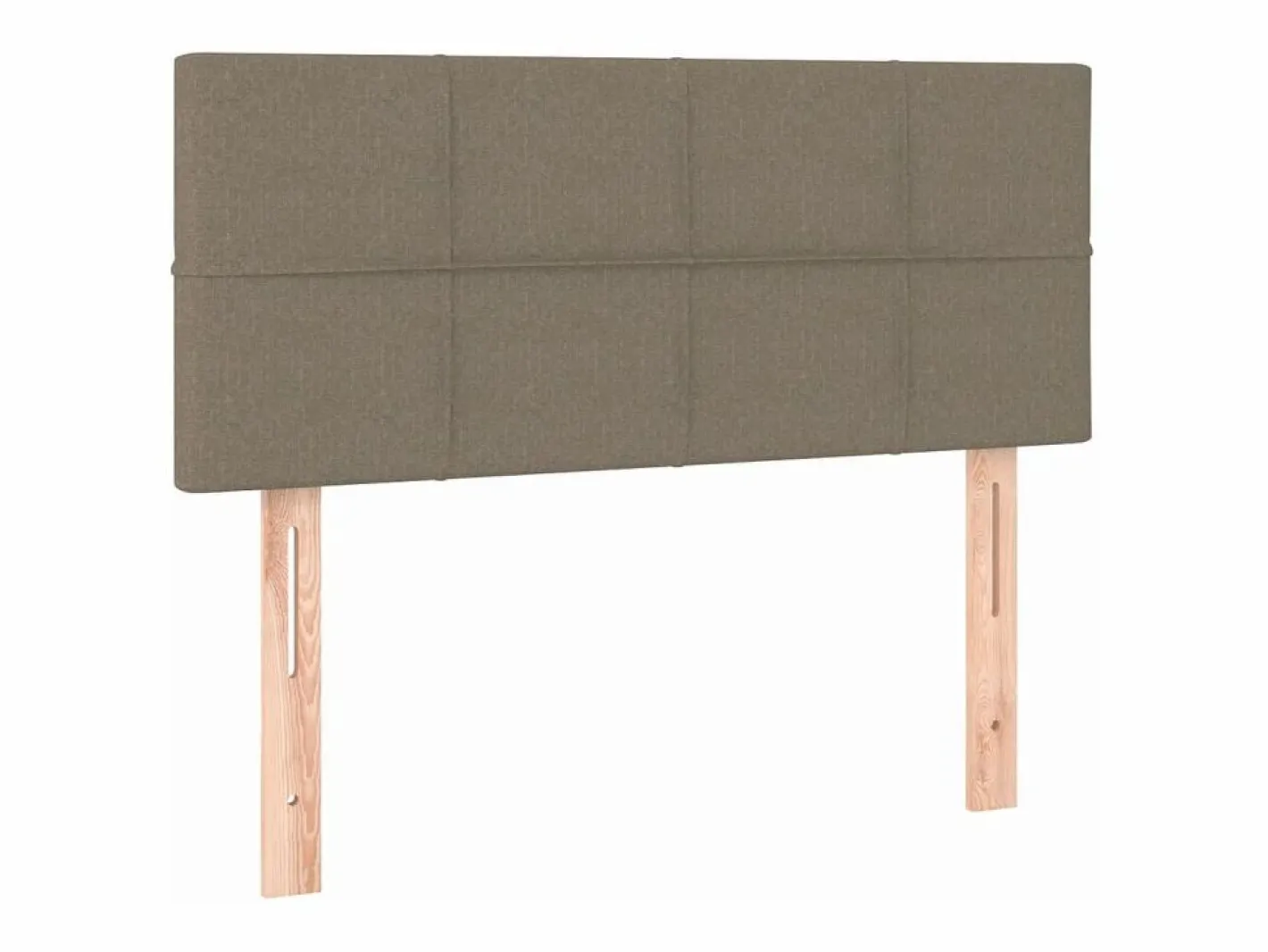 Cama box spring con colchón LED tela gris taupe 90x190 cm^Clicnbuy Online