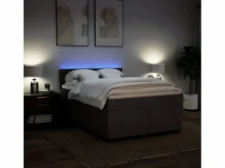 Clicnbuy Base De Cama De Láminas|Cama box spring con colchón tela marrón oscuro 160x200 cm
