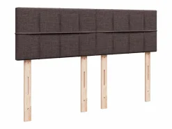 Clicnbuy Base De Cama De Láminas|Cama box spring con colchón tela marrón oscuro 160x200 cm
