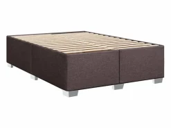 Clicnbuy Base De Cama De Láminas|Cama box spring con colchón tela marrón oscuro 160x200 cm