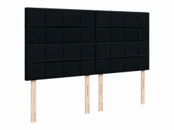 Clicnbuy Cama box spring con colchón tela 180x200 cm Negro Clearance
