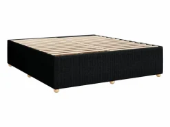 Clicnbuy Cama box spring con colchón tela 180x200 cm Negro Clearance