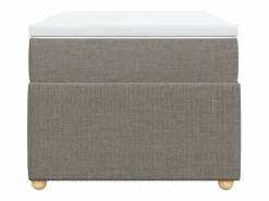 Clicnbuy Base De Cama De Láminas|Somier - 90X190Cm|Cama box spring con colchón tela gris taupe 90x190 cm