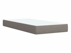 Clicnbuy Base De Cama De Láminas|Somier - 90X190Cm|Cama box spring con colchón tela gris taupe 90x190 cm