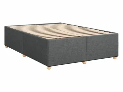 Clicnbuy Cama box spring con colchón tela oscuro 160x200 cm Gris Sale