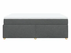 Clicnbuy Cama box spring con colchón tela oscuro 160x200 cm Gris Sale