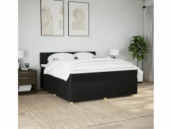 Clicnbuy Somier - 180X200Cm|Cama box spring con colchón tela 180x200 cm
