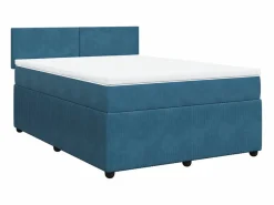 Cama box spring con colchón terciopelo 140x200 cm^Clicnbuy Online