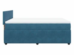 Cama box spring con colchón terciopelo 140x200 cm^Clicnbuy Online
