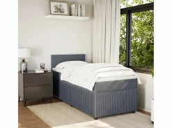 Cama box spring con colchón terciopelo oscuro 90x190 cm^Clicnbuy Hot