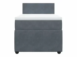 Cama box spring con colchón terciopelo oscuro 90x190 cm^Clicnbuy Hot